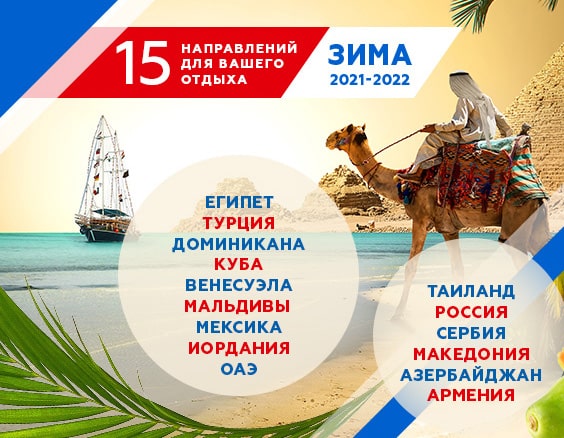Открытые страны для граждан РФ с перелетом Пегас Туристик